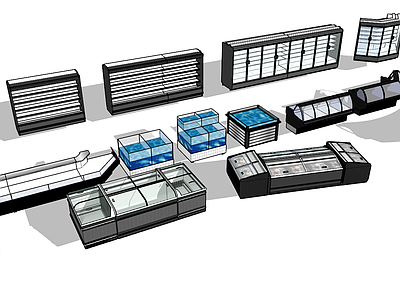 现代超市货架 冷藏柜 冷冻柜