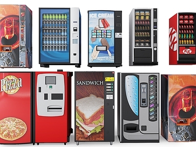 现代自动售卖机 自动售卖机 饮料售卖机 饮料机 自助饮料机 饮料柜