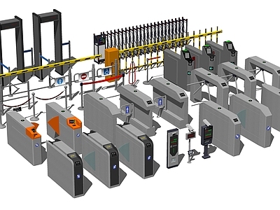 现代通道闸机 摆闸 安检门 伸缩门 收费杆 检票口 门禁机