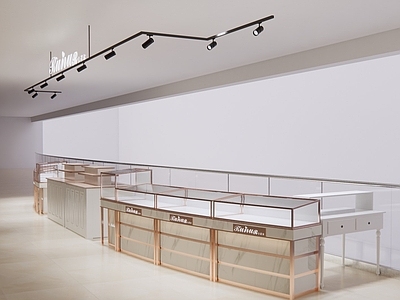 现代商场展区 珠宝饰品 玻璃