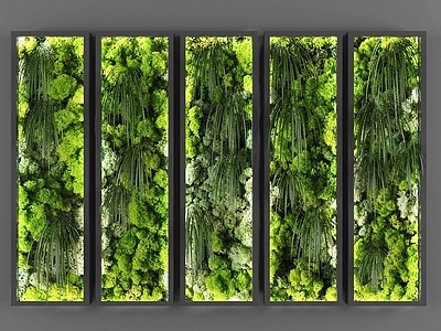 现代绿植墙 植物墙 墙饰