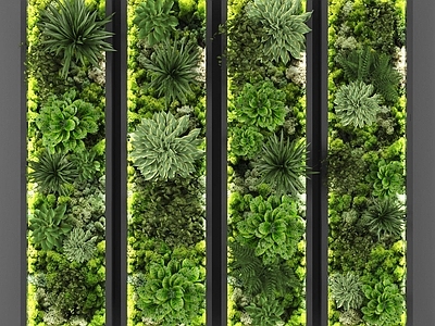 现代绿植墙 植物墙 墙饰