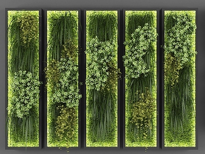现代绿植墙 植物墙 墙饰