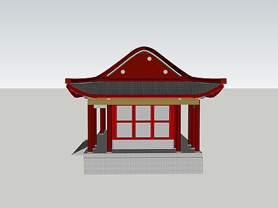 中式风格建筑外观 寺庙