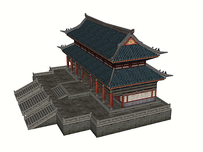 中式风格建筑 塔楼 楼阁 佛教寺院