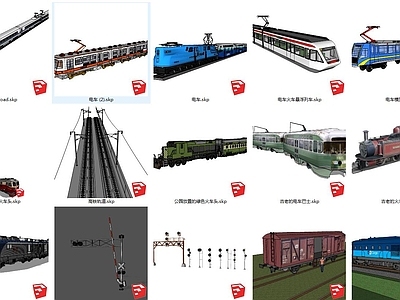 现代轨道车 高铁 绿皮火车