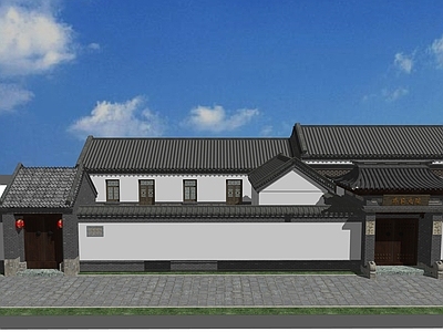 中式四合院 庭院大门