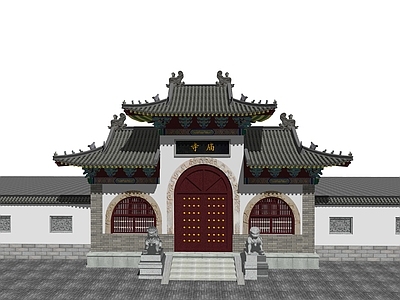 中式风格建筑 寺庙