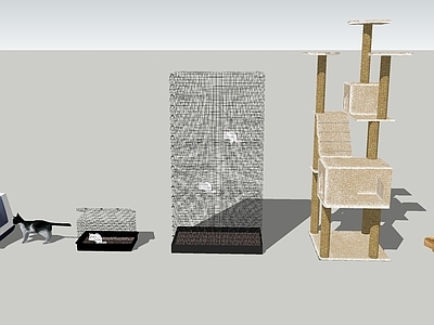 现代猫爬架 兔笼 宠物用品