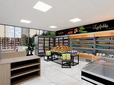 现代超市便利店 生活用品区