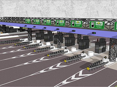 现代收费站 高速公路