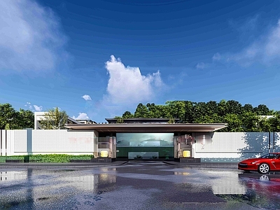 新中式售楼处建筑