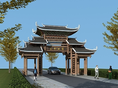 中式牌楼 古建大