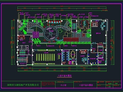 屋顶花园 平面图 施工图