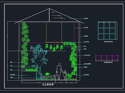 屋顶花园 绿化布置 图纸