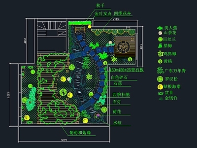 屋顶花园 景观 平面图