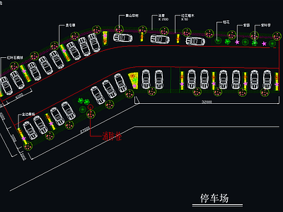 停车场绿化 设计图 户外