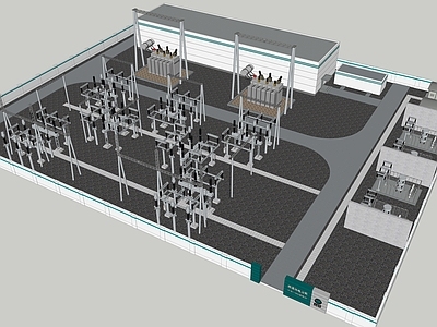 现代工业设备 变电站