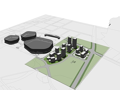 现代简模规划 城市设计 体育中心