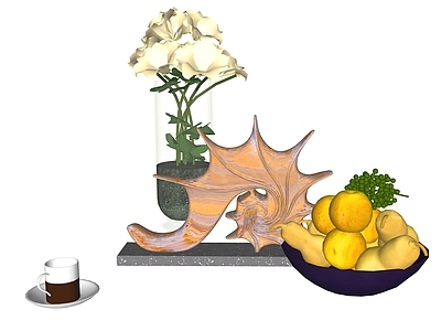 北欧水果 饰品 海螺 鲜花