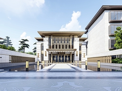 新中式售楼处建筑