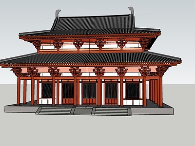 中式风格建筑 古寺庙