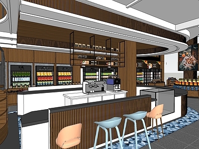现代超市 零售店 便利店 生活用品区