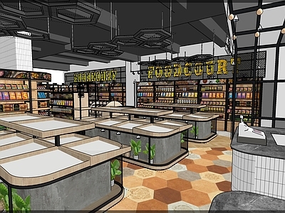 现代超市 便利店 生活用品区