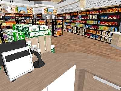 现代超市 便利店 生活用品区
