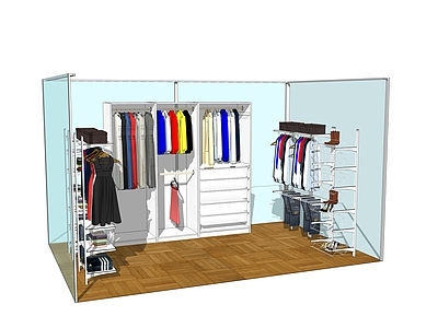 现代商场专柜 衣帽间 服装店