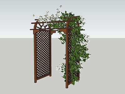 现代花架 木花架