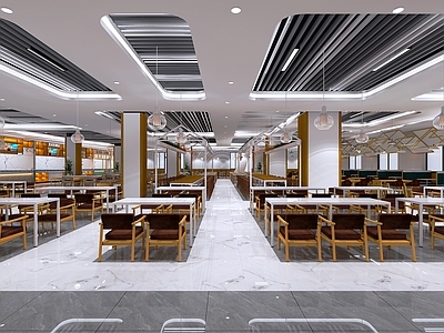 现代食堂餐厅