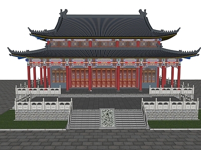 中式风格建筑 寺庙