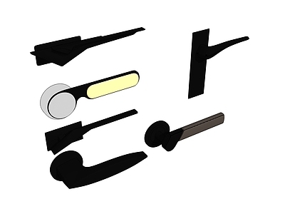 现代门把手
