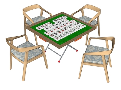 新中式棋牌桌 麻将桌椅