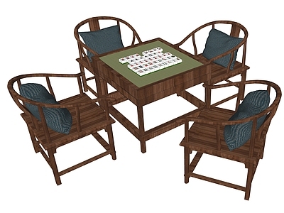 中式棋牌桌 麻将桌