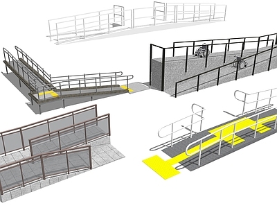 现代道路 无障碍坡道 走道