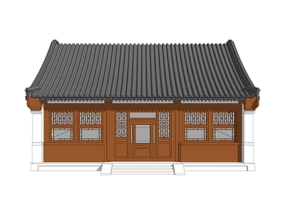 中式风格建筑 四合院 厢房