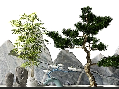 新中式盆栽盆景