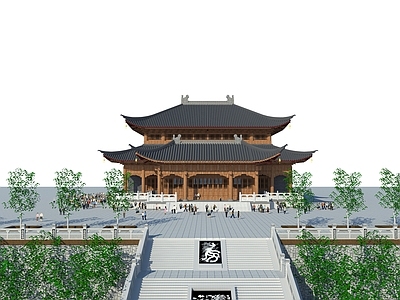 中式文化场馆 寺庙