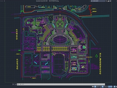 学院景观规划 规划 景观平面图