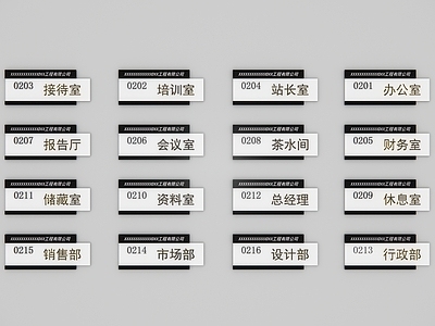 现代指示牌 门牌 标识牌 引导牌