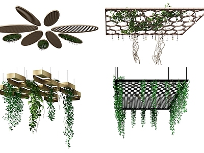 工业风藤蔓吊顶组合 异形吊顶
