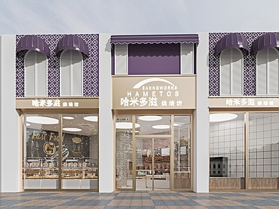 现代面包店门头