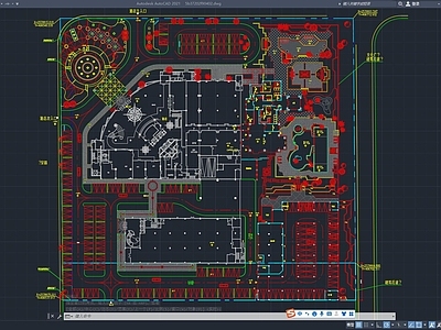 现代小区景观规划 建筑平面图