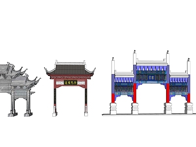 中式牌坊牌楼