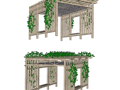 现代花架 廊架