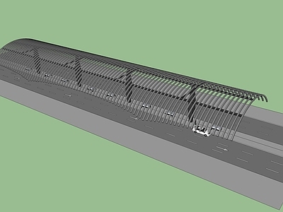 现代道路 廊架