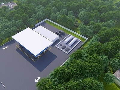 现代加气站 小公建