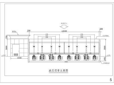 现代液压升降拦水坝 操作机房